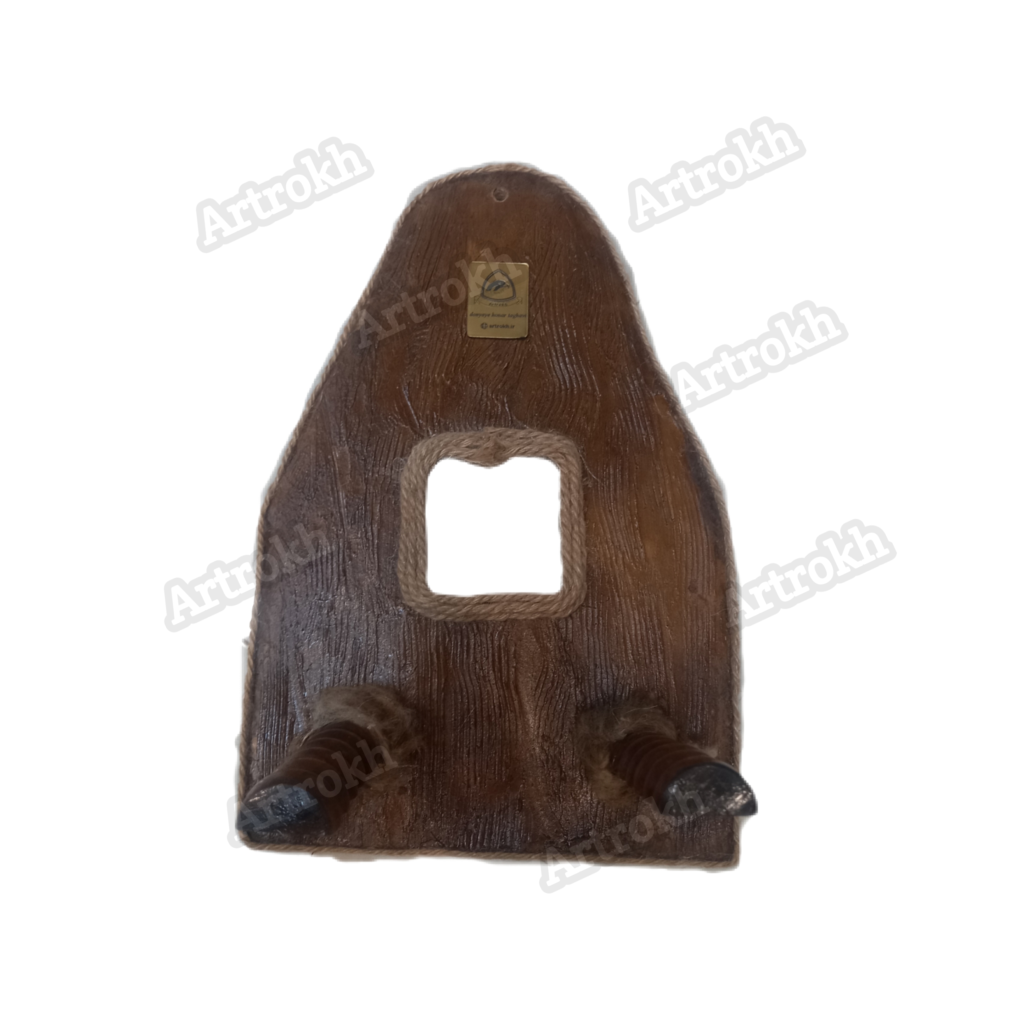 جالباسی دوشاخه چوب خراطی   کد: r018